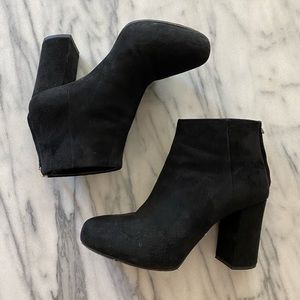 Prada Black Suede Ankle Booties